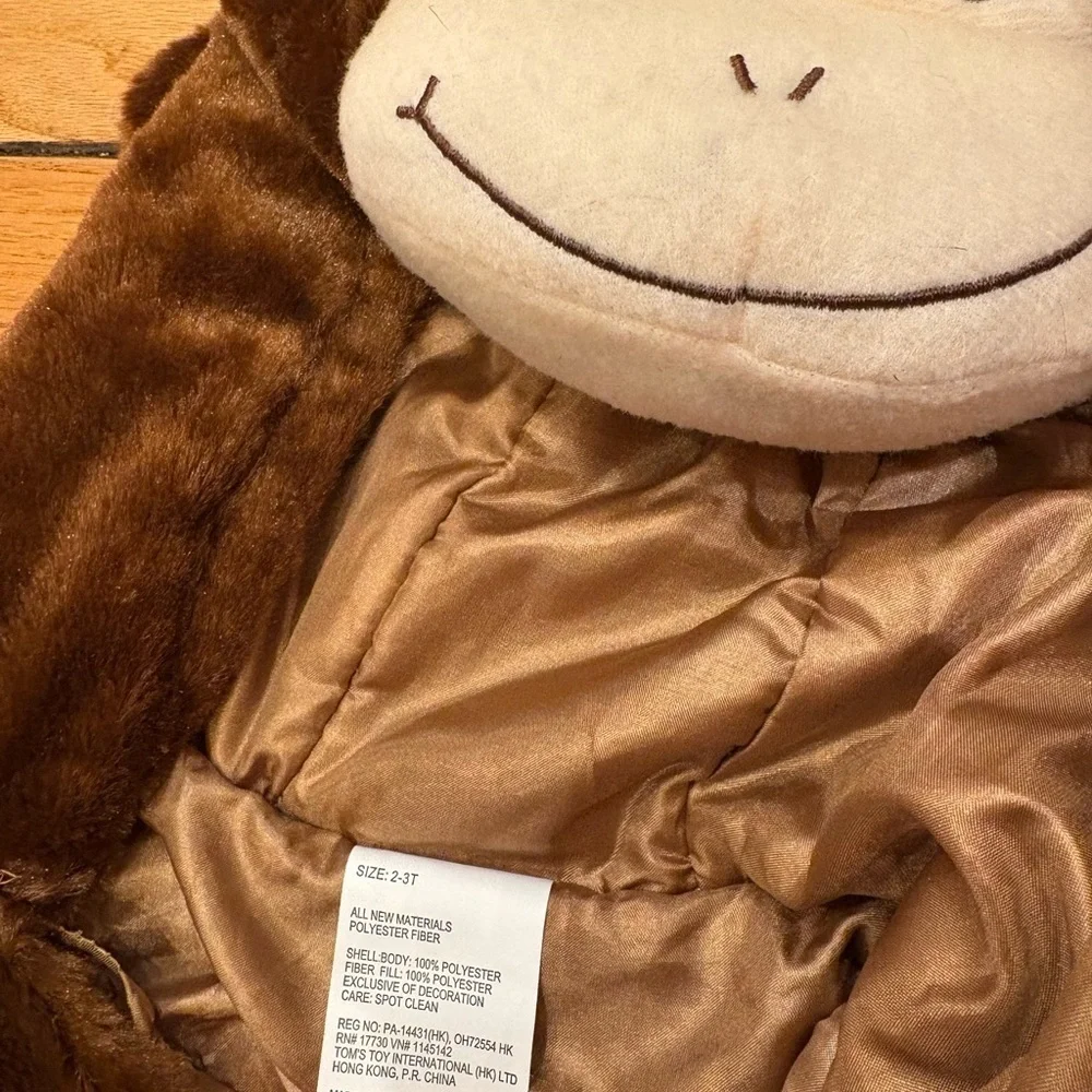 Target Brown Monkey Kids Costume 2T-3T Halloween